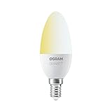 OSRAM Smart+ LED, ZigBee Lampe mit E14 Sockel, warmweiß bis tageslicht (2700K - 6500K), dimmbar, Direkt kompatibel mit Echo Plus und Echo Show (2. Gen.), Kompatibel mit Philips Hue Bridg