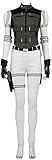 Damen Yelena Belova Kostüm Jacke Weste Schwarz Agent Soldat Natasha Romanoff Leder Cosplay Outfit Halloween Widow Cosplay Outfits Jumpsuit (L, Stil 2)