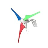 KEDUODUO 3 Klinge Vertikalachse Windkraftanlage Generatorlaterne, Motorkit, eignet Sich für den Haushybrid, der elektromagnetisch verwendet Wird,24V