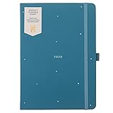 Busy B - Perfect Planner Terminkalender von Januar bis Dezember 2022 - Teal/Türkisblau Kunstleder A5 Wochenansicht Planer, Stickern und Ab