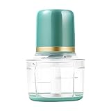 ZDAMN Elektrischer Zerhacker Elektrische Fleischschleifer 200w 600ml Wiederaufladbare Lebensmittelhacker Für Gemüse Früchte Nüsse für Küche (Farbe : Grün, Size : One Size)