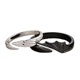 Angel Devil Couple Rings, Angel Devil Wings Ring Adjustable Wing Rings, Promise Rings For Couples Matching Rings For Best Friends Adjustable (One Pair)