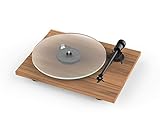 Pro-Ject T1 BT, Audiophiler Einstiegs-Plattenspieler der neuen Generation mit Wireless Audio Streaming und eingebautem Phono-Preamp (Walnuss)