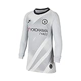 Nike CFC Y Nk BRT Stad JSY LS Gk Cl T-Shirt, Unisex Kinder S Pure Platinum/Black/Black