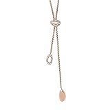 Skagen - Elin Rose-Tone Edelstahl Lariat Halskette für Damen, SKJ1508791