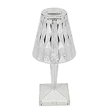 Kristall Tischlampe, Acryl Diamant Nachtlicht, Touch Steuerung, wiederaufladbare USB Nachttischlampe, dekorative Nachttischlampe für Schlafzimmer Wohnzimmer Bü