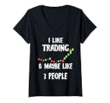 Damen Börse Trader Day Trading Aktienhandel Liebhaber T-Shirt mit V