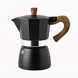 Junxcj Espressokocher, Kaffeekocher, Aluminium, Espressomaschine, Espresso-Kocher, 150 ML, für Gas- und Eletroherde geeig