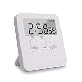 Addmluck Küchentimer Magnetisch Digitaler Timer und Stoppuhr Küchenwecker Kurzzeitwecker mit Ton und Lichtsignal, Ideal Küchenuhr Timer zum Kochen, Backen, Sport, Studieren usw