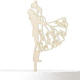 Cake Topper: BRAUTPAAR - Tortendekoration zur Hochzeit und Verlobung - Dekoration für Hochzeitstorte und Kuchen - Geschenk für Braut und Bräutig