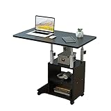 Überbett Tisch Walzbett Side Schreibtisch Snack End Laptop Stand Lebensmittelablage C Form Sofa Couch Stuhl Mit Abschließbaren Rädern Lagerregale Für Home Room Office Lesung Essen Arbeiten 80x40