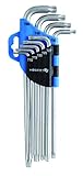 HÖGERT HT1W818 TORX-Schlüssel, Silber, T10, T15, T20, T25, T27, T30, T40, T45, T50