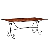 Atlojoys Esstisch, Küchentisch, Computertisch, Bürotisch, Esszimmertisch, für Wohnzimmer, Esszimmer, Massivholz mit Palisander-Finish 200 x 100 x 76