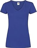 Lady-Fit Valueweight V-Neck T-Shirt von Fruit of the Loom Royalblau XL