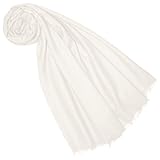 Lorenzo Cana Pashmina Damenschal Schaltuch beige weiss 100% Kaschmir, leichter kuschelweicher Kaschmirschal, Kaschmirtuch Kaschmirpashmina duenn 7829688