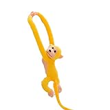 Stofftier Affe, Plüschtier, langer Arm, zum Aufhängen, Gibbons für Kinder, Geburtstagsgeschenk für Kinder, Gelb, 1 Stück
