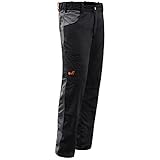 strongAnt Arbeitshosen komplett Stretch Männer Berlin Pro Bundhose 260 GR. Reißverschluss YKK + Metallknopf YKK - Made in EU - Schwarz-Grau 50