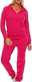 Gennadi Hoppe Damen Jogginganzug Trainingsanzug Sportanzug, pink,3XL