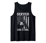 Served Like a Girl Female Veteran Women Tank Top