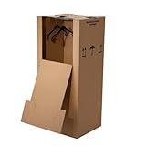 BB-Verpackungen 2 x Kleiderbox 600 x 510 x 1350 mm (2-wellig, inklusive stabiler Metallkleiderstange) - Sets zwischen 1 und 12