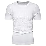 Shirt Herren Sommer Einfachheit Mode Einfarbig Slim Fit Herren T-Shirt Modern Urban Basic Stretch Rundhals Herren Kurzarm Täglich All-Match Herren F