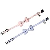 WNWL Hundekragen Abnehmbare Bogen Verstellbarer Valentinstag Baumwolle Hundekragen mit Glocke for kleine Hunde und Katzen (Color : 2pcs (Mixed Color))