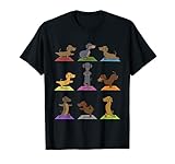 Dackel Yoga T-Shirt Lustige Hunde in Yoga Posen Sport S