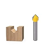1pc 1/4' Schaftfräser Set Core Box Bit Runder Nasenbohrer 90 Grad V-Nut Bit Für Holzbearbeitungswerkzeuge Holzbohrer Schneidwerkzeuge,1 stück 1/4 * 3/8
