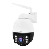 PTZ WiFi IP Kamera 5MP, Dome überwachungs Kamera Aussen, 4X optischer Zoom Kamera,30M IR-Nachtsicht, Eingebautes Zweiwege-Audio,Humanoide Erkennung,Kompatibel mit 128GB SD-Karte …