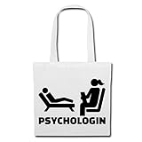 Tasche Umhängetasche PSYCHOLOGIN - PSYCHOLOGE - Psycho - GESTÖRT - HEILPRAKTIKER Einkaufstasche Schulbeutel Turnbeutel in Weiß