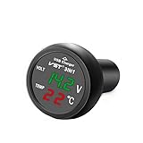 12V Wasserdichtes Voltmeter-Thermometer mit USB-Anschluss für 12V/24V-Fahrzeug