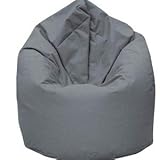 GiantBag Sitzsack Drope-Shape XL XXL XXXL Möbel Sessel Kissen In & Outdoor (XL, Grau)