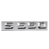 JUSTPING Chrom 3D abs. Kunststoff-Kofferraum-Hinterbuchstaben Abzeichen Emblem Aufkleber Aufkleber Kompatibel mit Mercedes Benz S Klasse S550