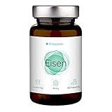 Eisen 14 mg vegan, 180 Tabletten entsprechen einer 6 Monate Dosis, Eisenbisglycinat in Deutschland hergestellt, Iron Supplement, 100% NRV, Eisenpräp