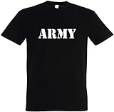 Herren T-Shirt Army S bis 5XL (Schwarz, 4XL)