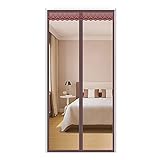 Insektenschutz BalkontüR Magnet Fliegengitter Tür Insektenschutz, Der Magnetvorhang Ist Ideal Für Die Balkontür, Kellertür und Terrassentür, Kinderleichte Klebemontage Ohne Bohren(Color:A,Size: