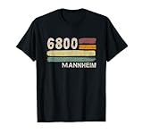 6800 Mannheim Retro Postleitzahlen Alte PLZ Vintage T-S
