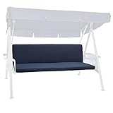 Beautissu Hollywoodschaukel Auflage Loft HS 180x50cm Polster Auflagen für 3-Sitzer Hollywoodschaukel mit Rückenkissen Polsterauflage Sitzpolster Dunkelb