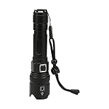 Nunafey 5 Modi Beleuchtungstaschenlampe, Leistungsstarkes Upgrade P50 Zoombare Taschenlampe Langlebig mit Datenleitung für Outdoor für Camping