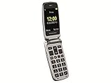 Primo 418 by Doro Graphit GSM Großtasten Mobiltelefon mit großem Farbdisplay, Fallsensor, Taschenlampe, FM-Radio, Kalender, inkl. Tischladestation Grap