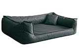 tierlando® Orthopädisches Hundebett Goofy VISCO | ~ inkl. Matratzenschoner ~ | fest gewebtes Polyester Hundesofa Hundekorb Gr. M L XL XXL XXXL | 90-185 cm (G5 | 130 x 100 cm, 02 | Graphit)