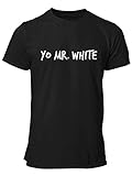 clothinx Herren T-Shirt Yo Mr. White Schwarz/Weiß Größe L