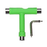 通用 Skate Tool, Skatetool Minischlüssel, All-in-one Skateboard Werkzeuge, Tragbares T-Tool Skate Zubehör, All-in-one Multifunktions - Werkzeug Skateboards, für Inlineskates Rollschuhe Scooter (Grün)