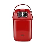 SVNA Mini Waffeleisen zeitgesteuert tragbar abnehmbar und waschbar doppelseitige Vertiefung Backblech Multifunktionale Frühstücksmaschine für zu Hause (Color : Red)