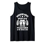 Morgens Müde Abends Blau Ich bin Pflasterer Tank Top