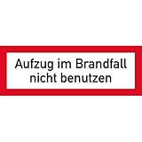 Schild Aufzug im Brandfall nicht benutzen, Alu, 148x52