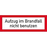 Schild Aufzug im Brandfall nicht benutzen, Alu, 148x52