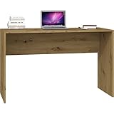 ADGO Plus Computertisch 120x50x76 cm, Bürotisch, Schreibtisch für Arbeit, Büro, Arbeitszimmer, Zimmer, Kinderzimmer, Klassisch, Schlichtes Design, Rechteckig, für einen Studenten (Artisan Eiche)