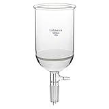 Labasics Borosilikatglas Buchner Filtertrichter mit Feiner Fritte (G3), 94 mm Innendurchmesser, 114mm Tiefe, Buchner Filtering Funnel mit 24/40 Innengelenk und Vakuum Verzahntem Tubulat (500 ml)