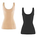 LIXBD 2 Stück Postpartum Girdle Body Shaper Frauen Taillentrainer Korsett Weste Bodysuit Cincher Tank Top Body Shaper Taillentrainer Größe XL (Größe: XL)